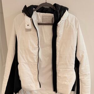 Athleta Black and White Puffer Jacket